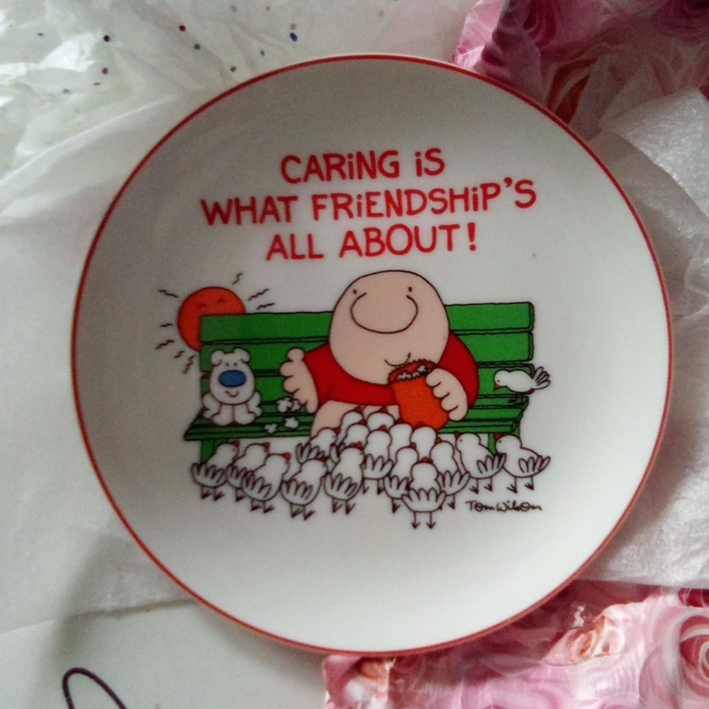 Vintage late 80s Ziggy Friends Porcelain Plate 6" Novelty